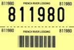 Custom 2-Part Numbered & Barcoded Log Tag